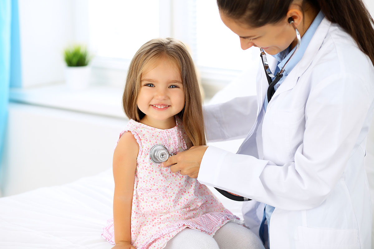 child at doctor's office